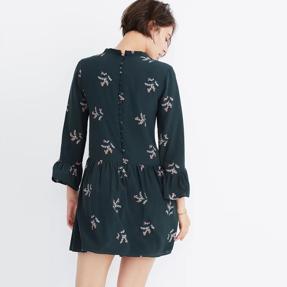 Madewell Silk Tie-Back Dress in Wild Botanic (XXS) - Picture 2 of 10